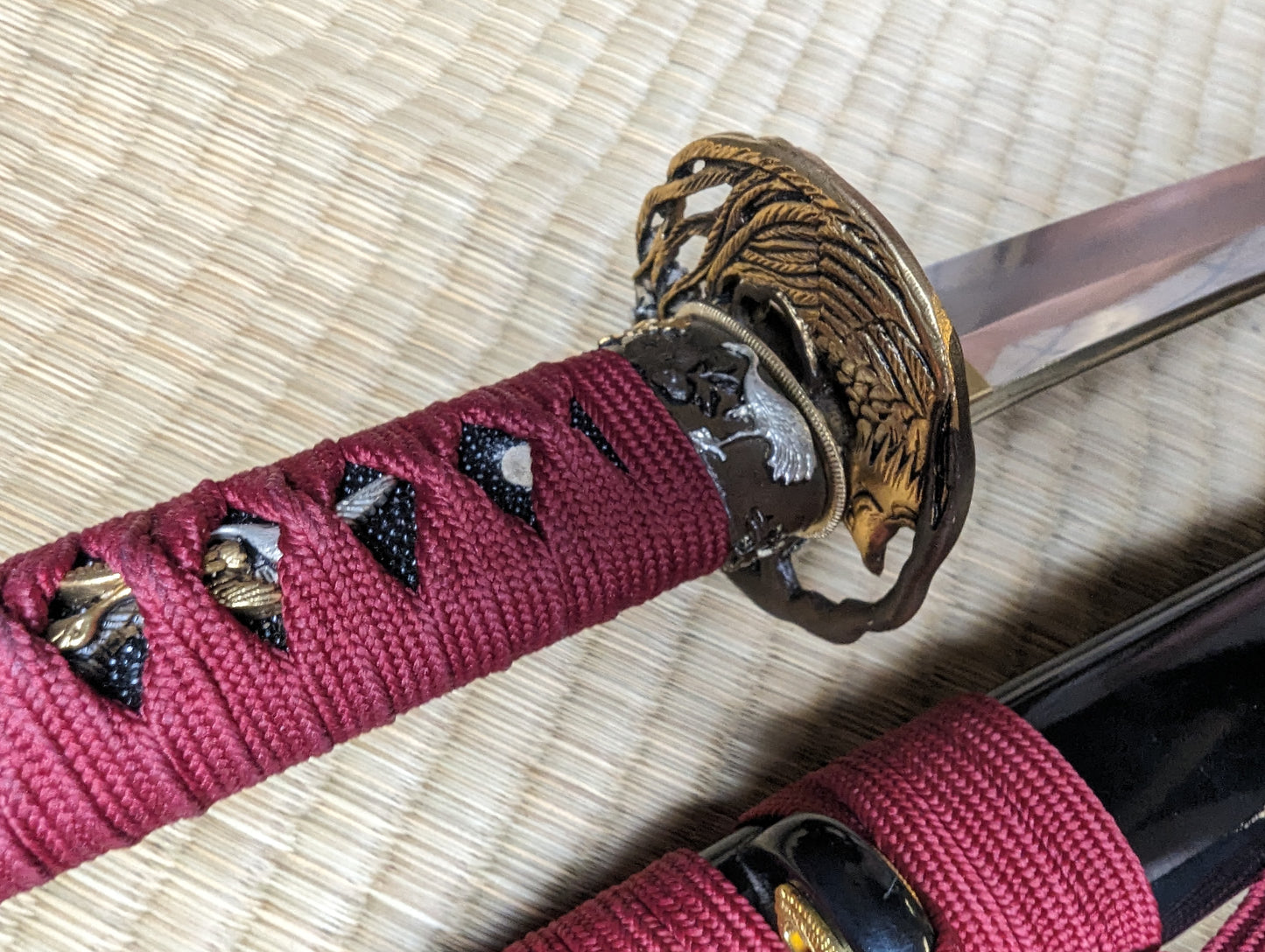 Phoenix Arms Katana - Blazing Phoenix - Feather Damascus, Clay Tempered