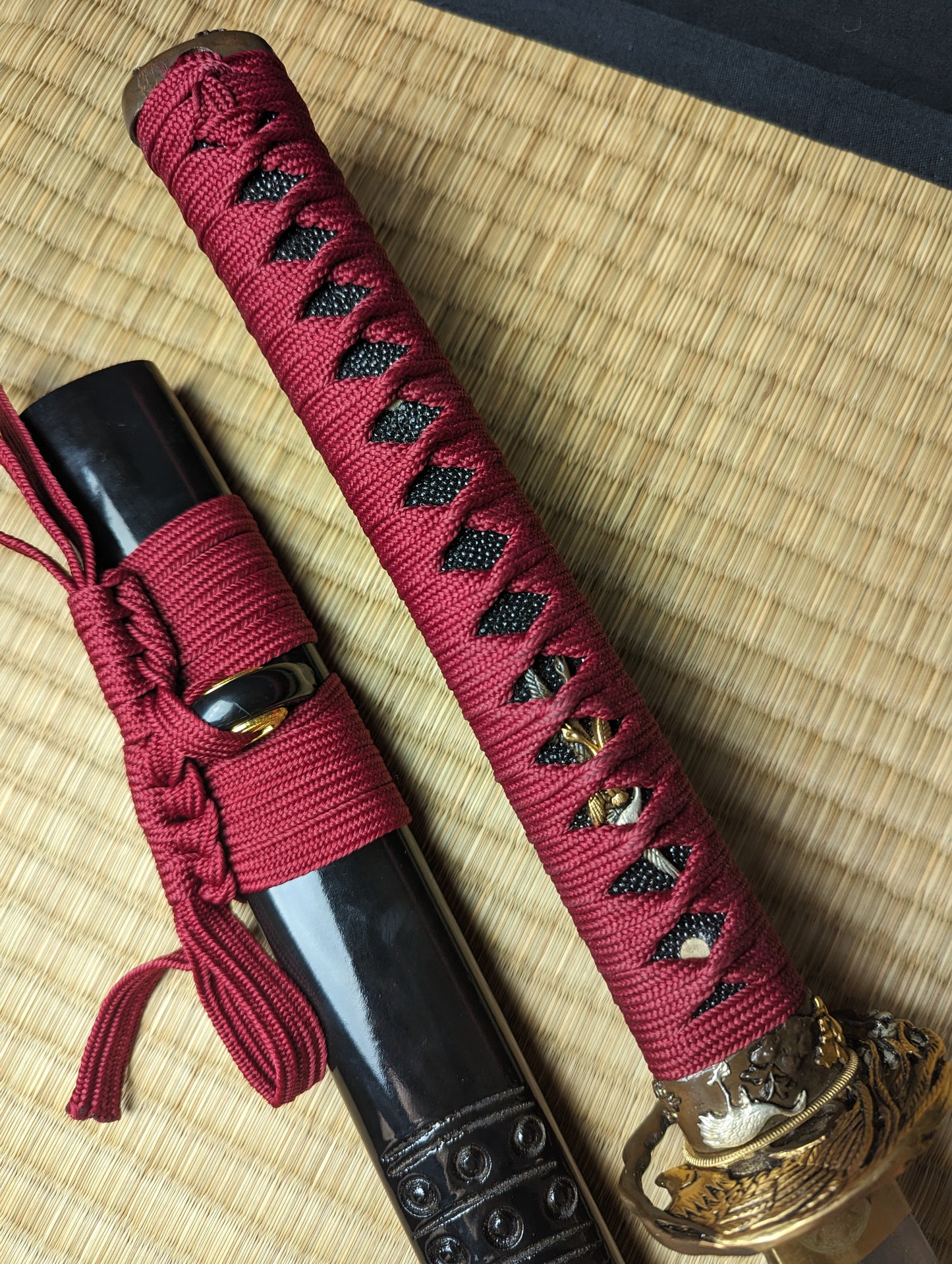 Phoenix Arms Katana - Blazing Phoenix - Feather Damascus, Clay Tempered