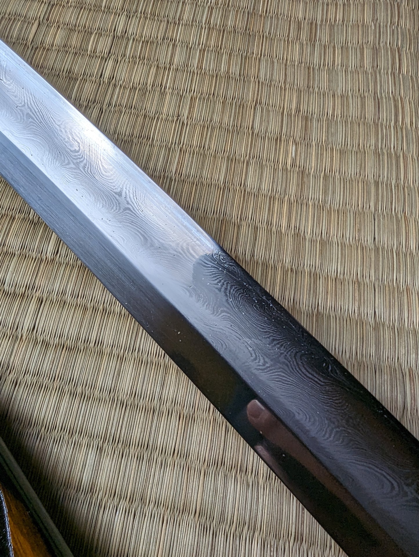 Phoenix Arms Katana - Blazing Phoenix - Feather Damascus, Clay Tempered