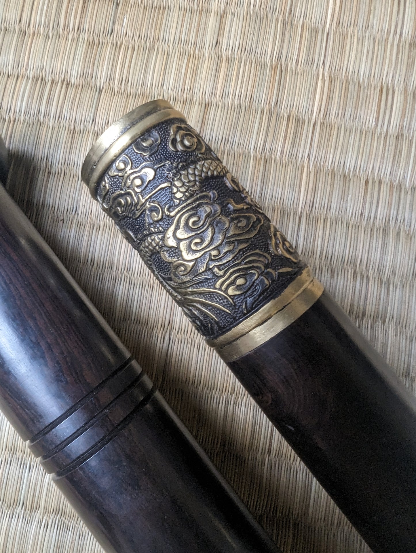 Cane Sword, Brass fittings
