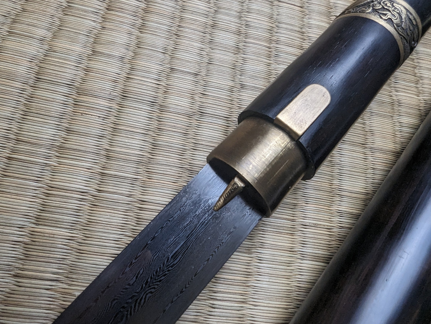 Cane Sword, Brass fittings, brass handle