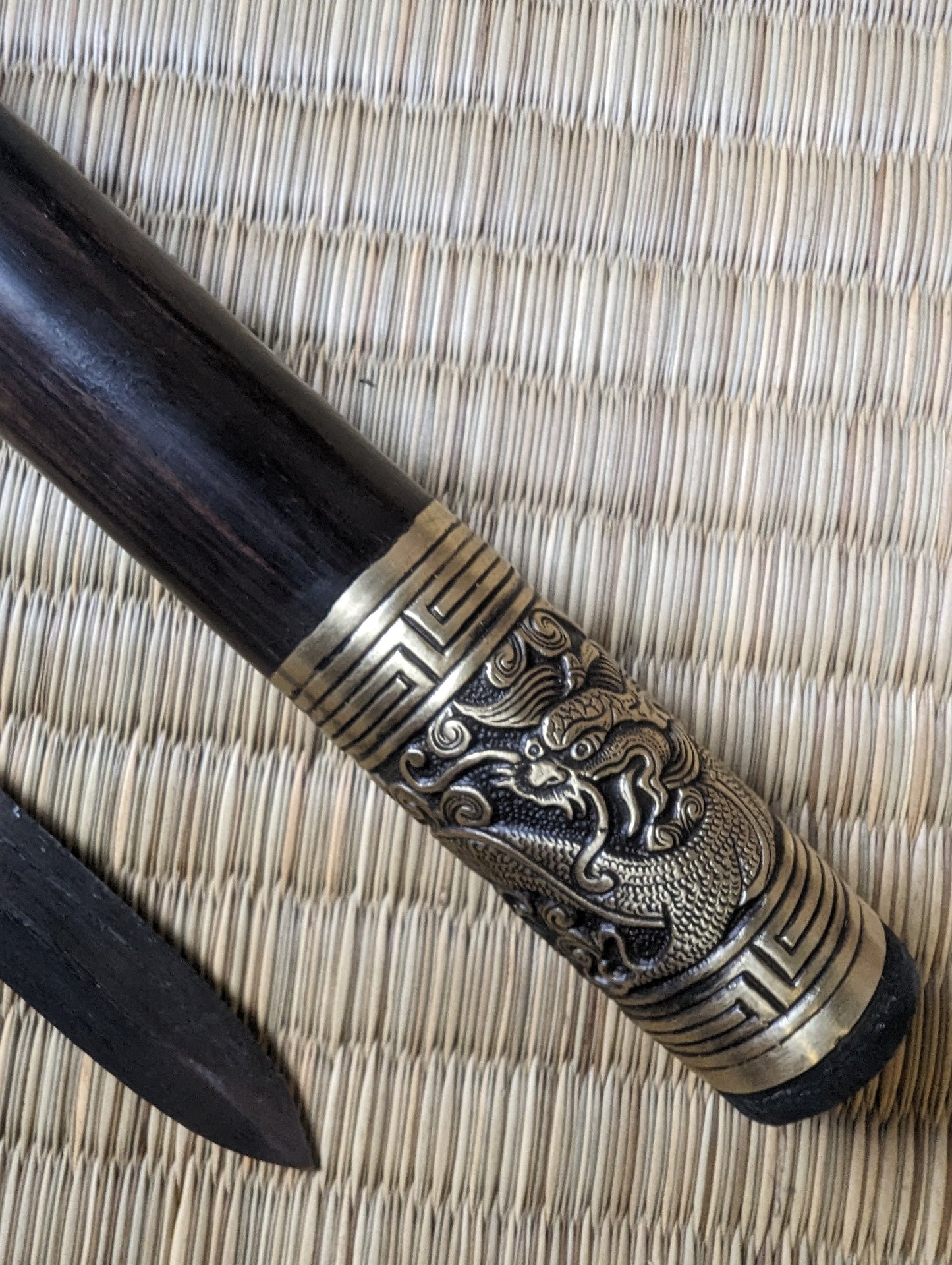 Cane Sword, Brass fittings, brass handle