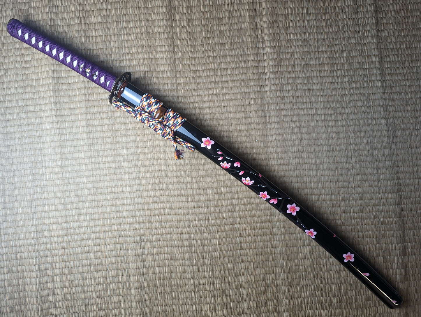 MADE TO ORDER Phoenix Arms Floating Blossoms Katana - T10, clay tempered, 3-shade polish