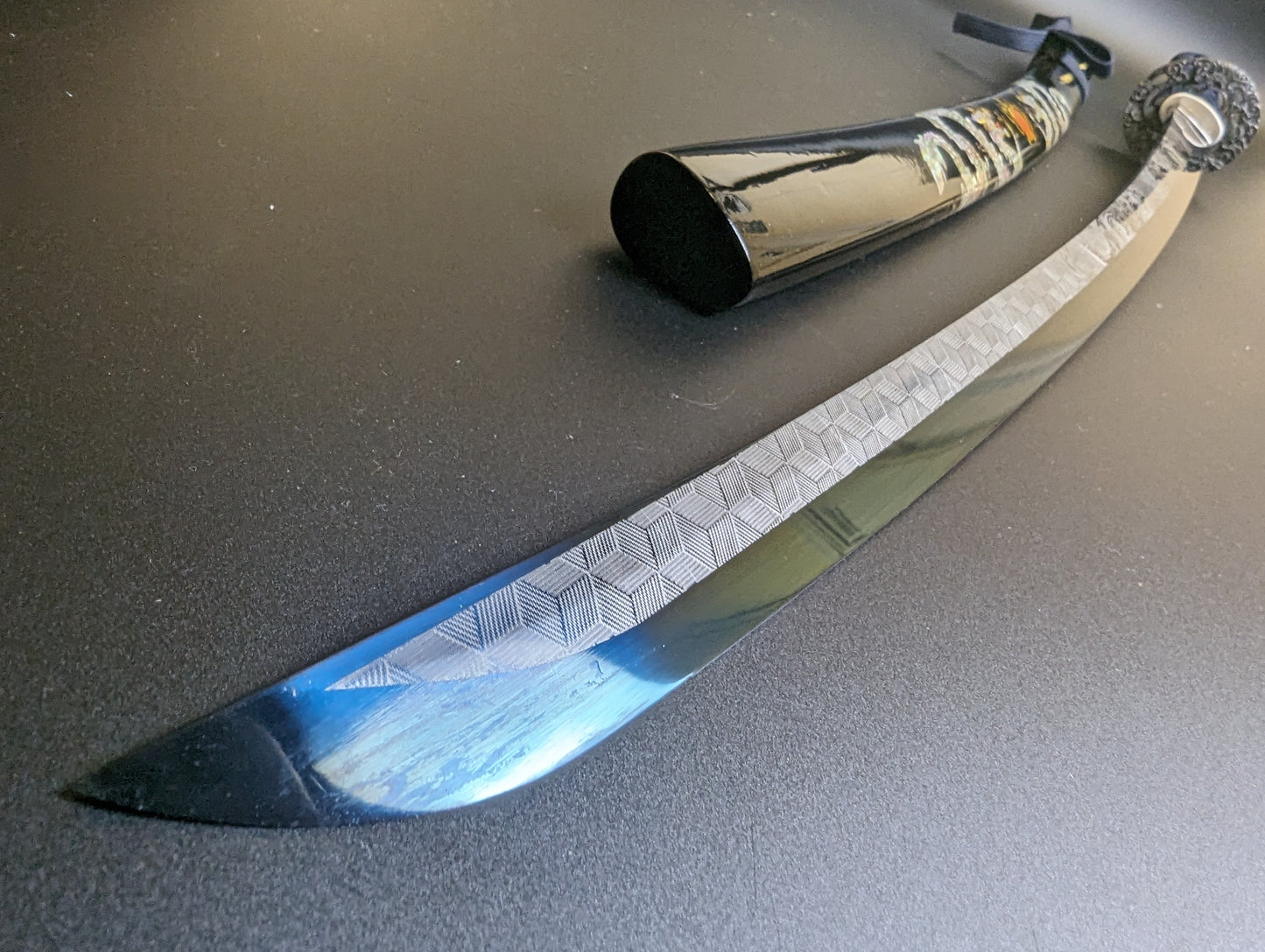 Phoenix Armory Katana - Cobalt Dragon - Engraved 65mn