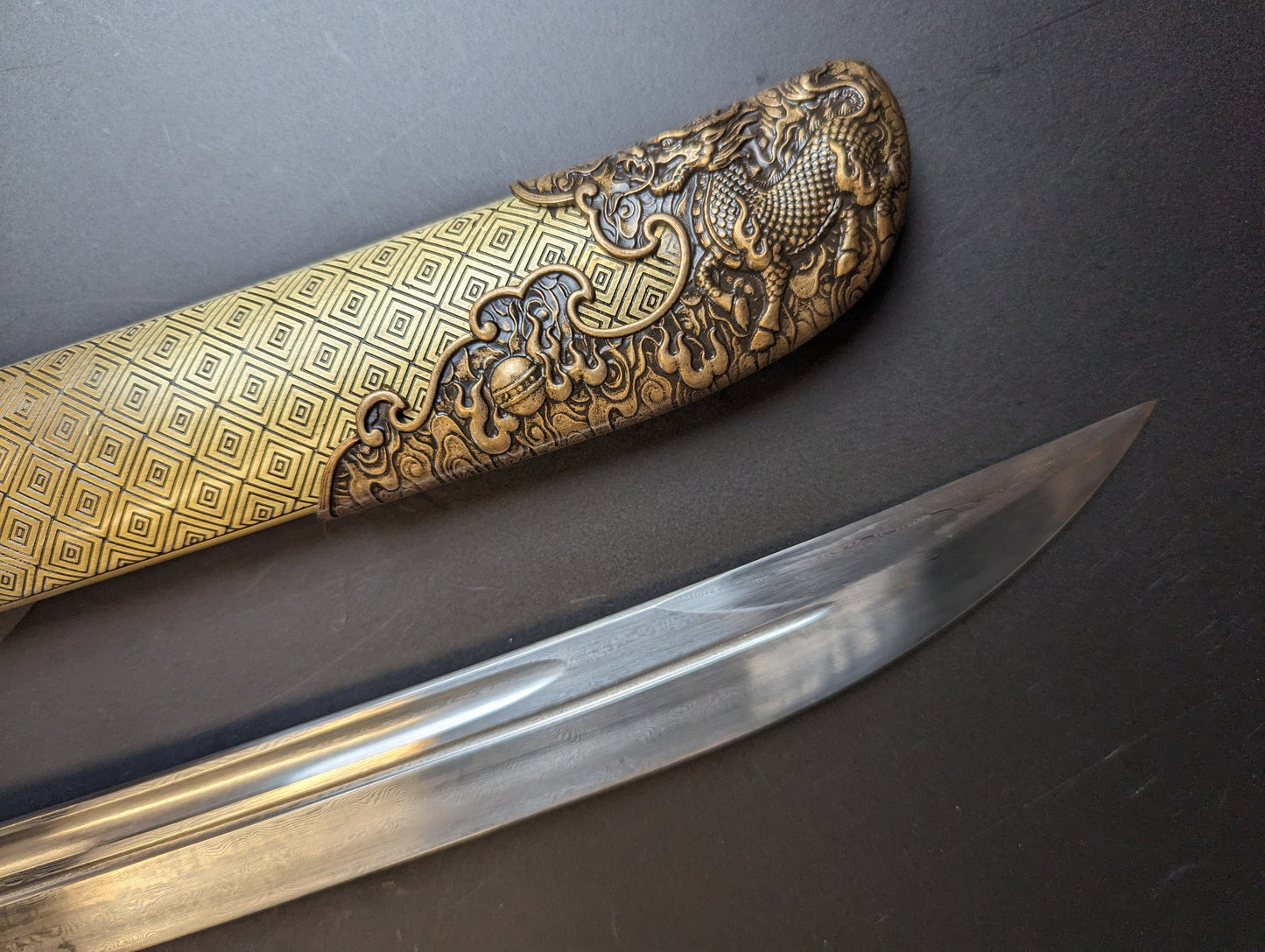 Phoenix Arms Ming Dao - Damascus Blade, copper scabbard