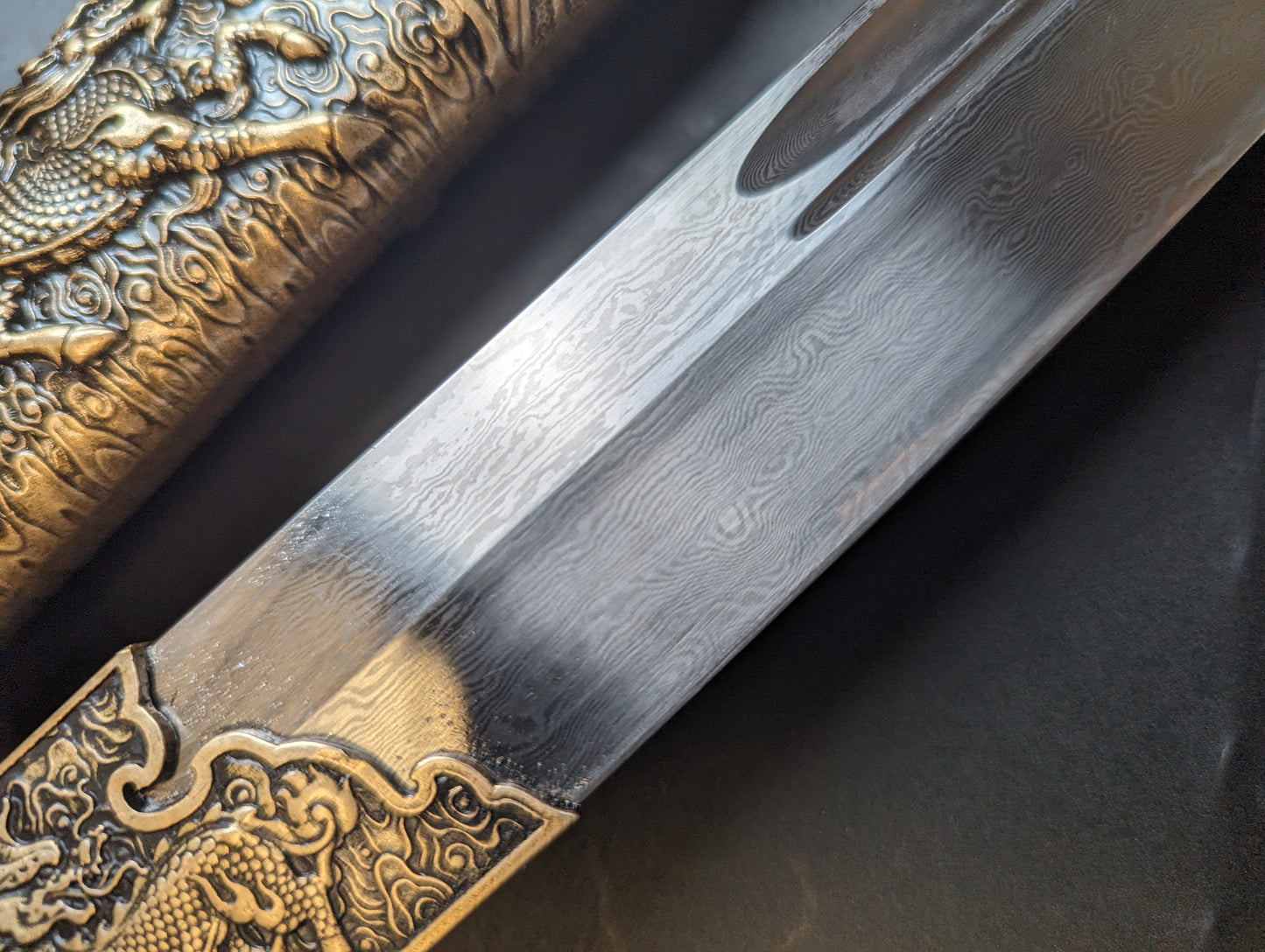 Phoenix Arms Ming Dao - Damascus Blade, copper scabbard