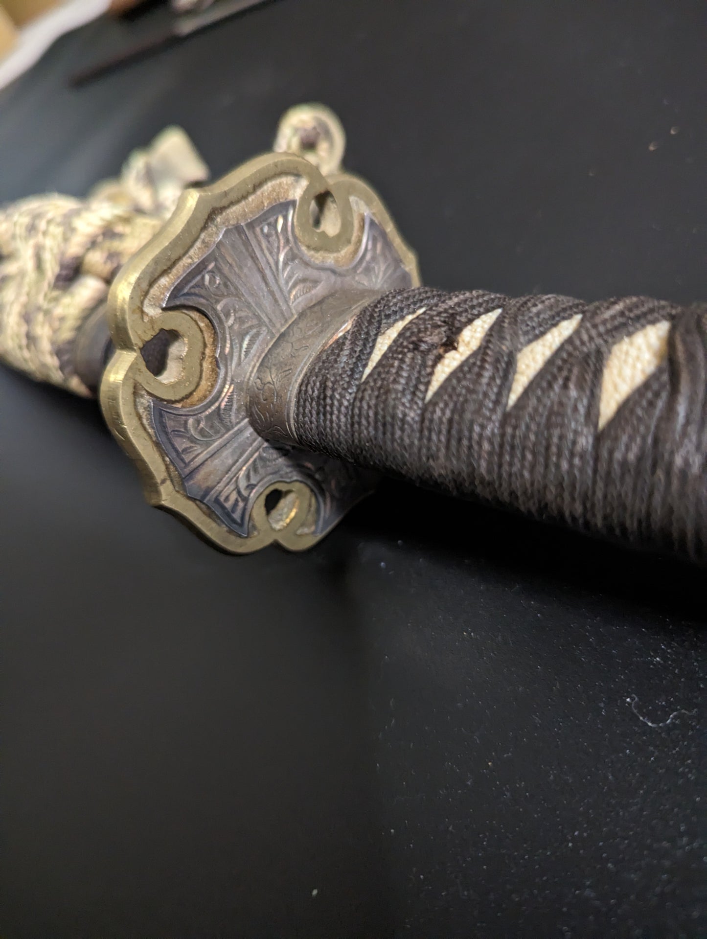 Antique Nihonto - Katana in Shirasaya with Tachi Koshirae, Nanbokucho Period (650+ years old) - Unsigned, NBTHK Tokubetsu Hozon Attributed to Tegai Kanetoshi