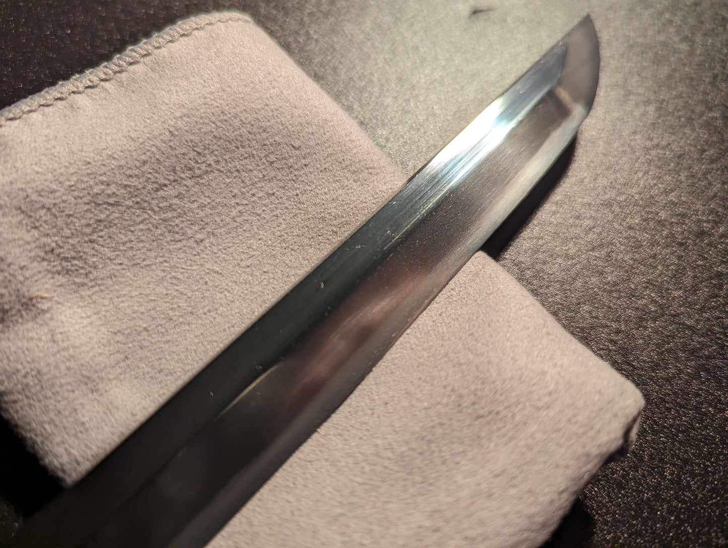 Antique Nihonto - Katana in Shirasaya with Tachi Koshirae, Nanbokucho Period (650+ years old) - Unsigned, NBTHK Tokubetsu Hozon Attributed to Tegai Kanetoshi