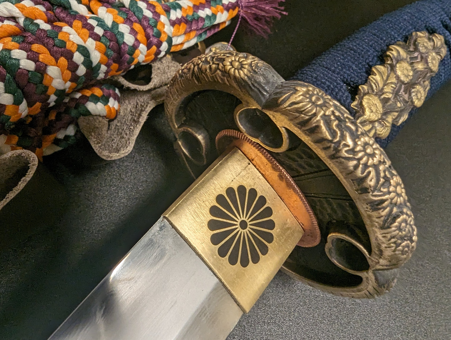 Phoenix Arms Blue Chrysanthemum Tachi - Folded Steel, Clay Tempered
