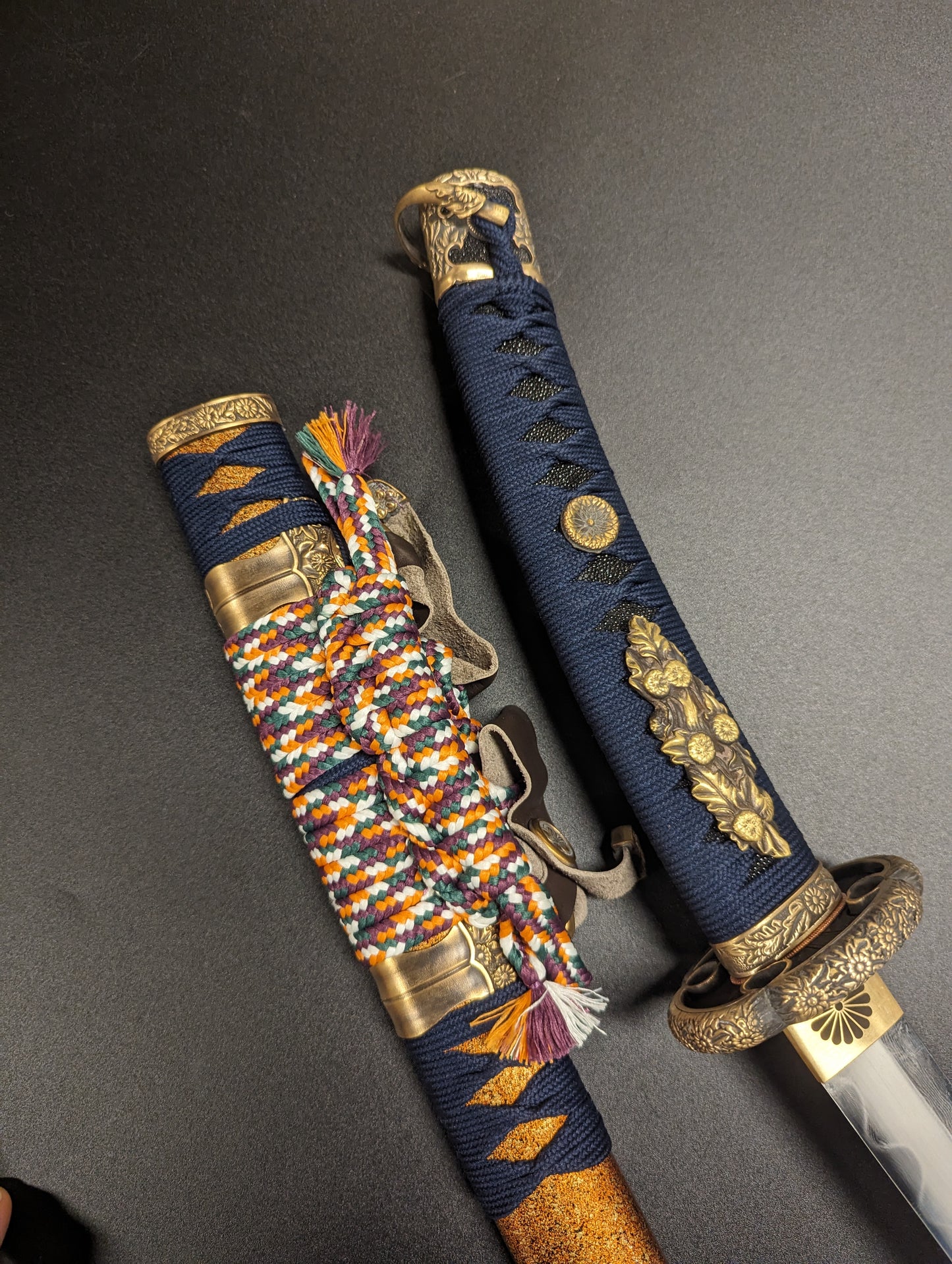 Phoenix Arms Blue Chrysanthemum Tachi - Folded Steel, Clay Tempered