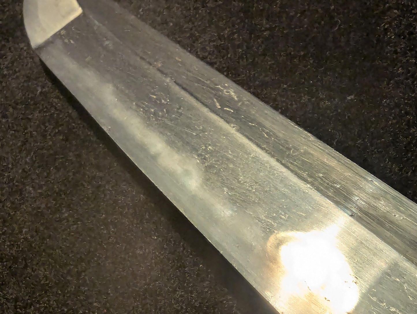 Antique Nihonto - Edo period okissaki sunnobi tanto - signed Hizen Ju Tadayoshi (unverified)