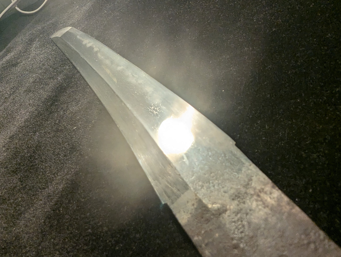Antique Nihonto - Edo period okissaki sunnobi tanto - signed Hizen Ju Tadayoshi (unverified)