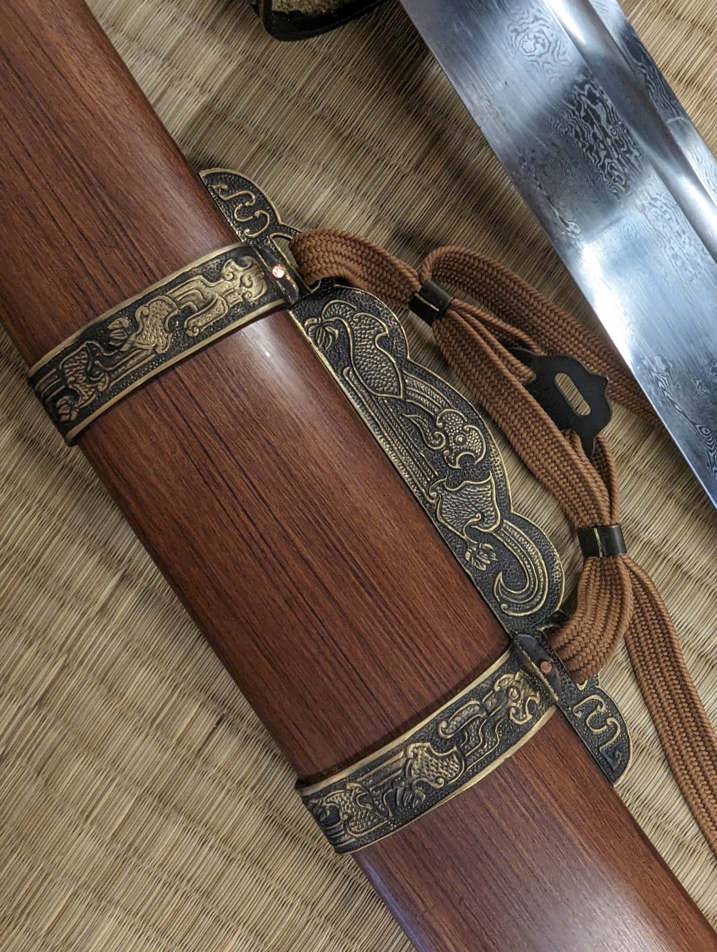 Oxtail Saber-  Damascus Steel