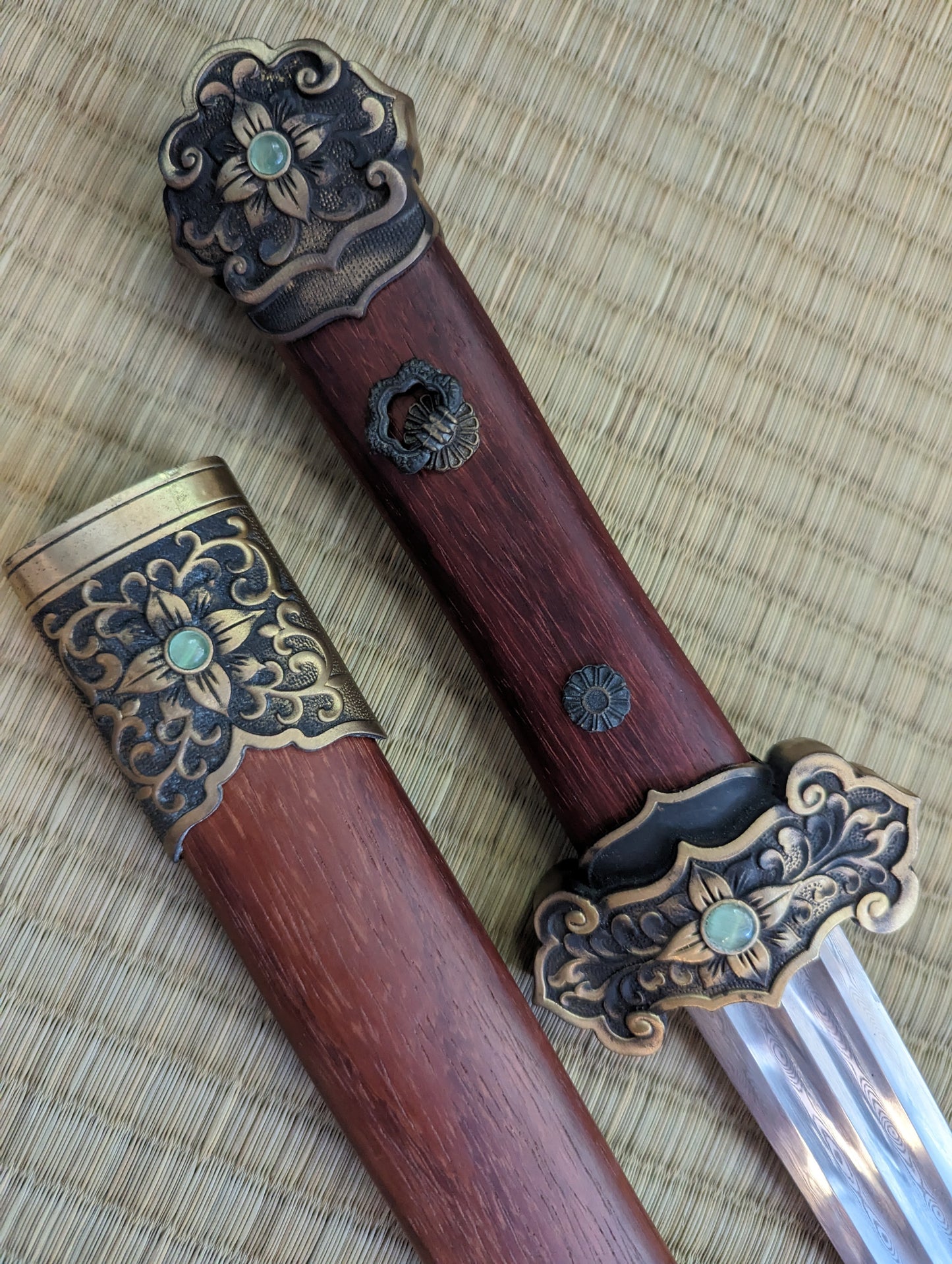 Jian Dagger, Damascus Steel