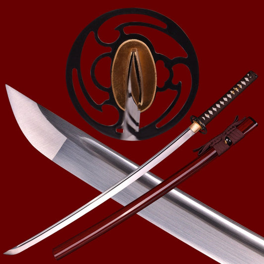 Dragon Spring Katana - Flex Crimson Mitsudomoe - Mn65