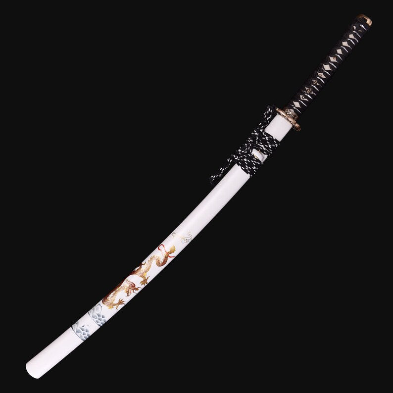 Katana - Damascus Steel, Wave DragonTheme