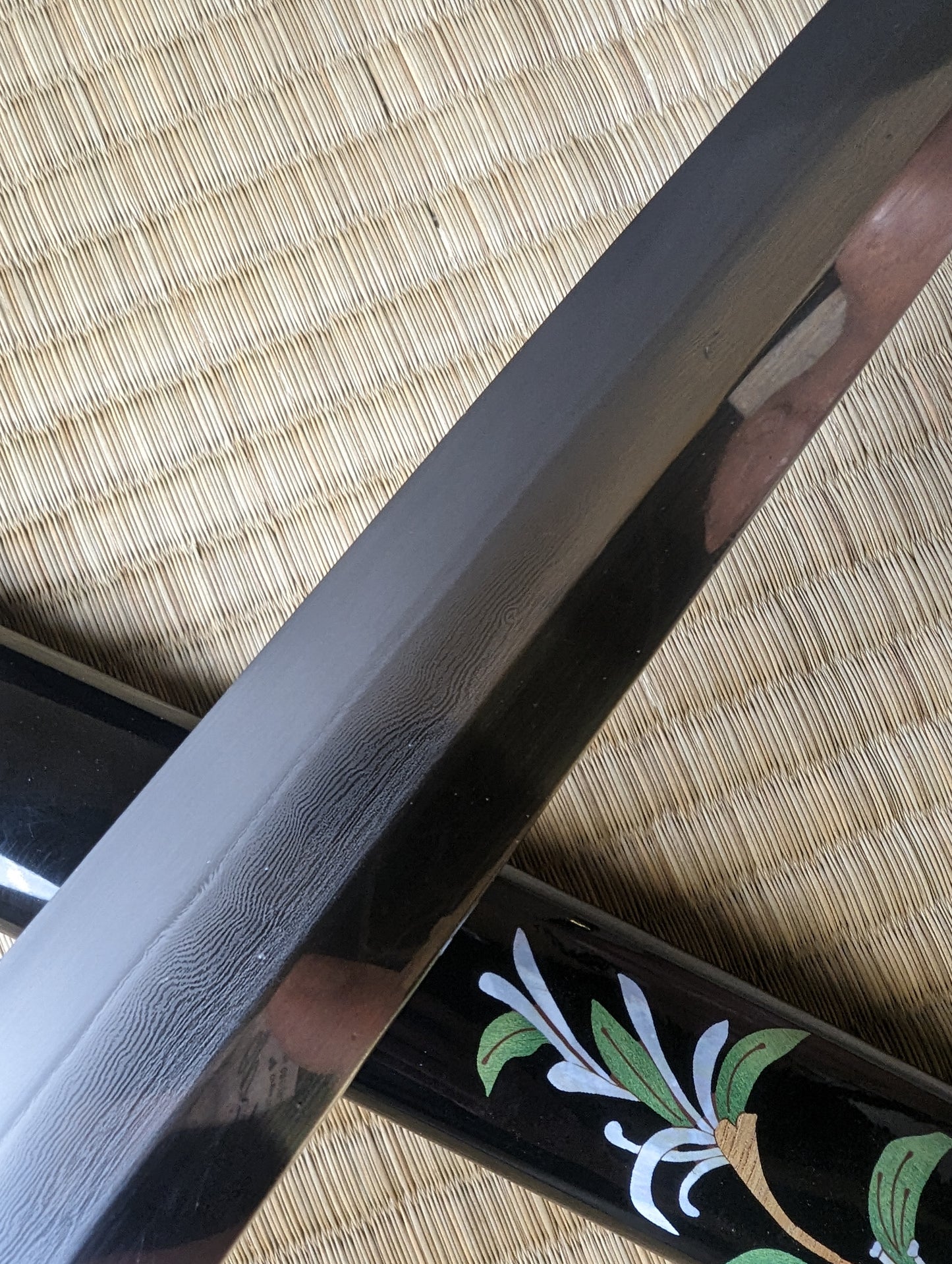 Phoenix Arms Verdant Spring Katana - folded steel, clay tempered, 3-shade polish
