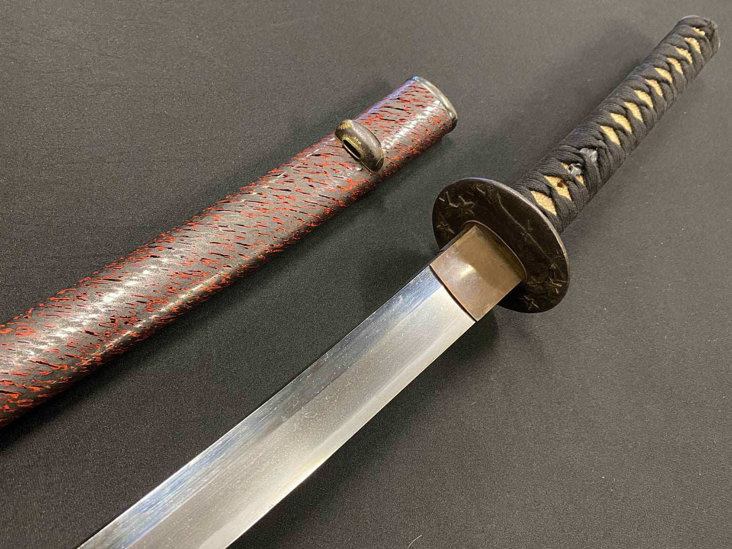 Antique Nihonto - Long Katana in Koshirae - Late Edo (150 years old) - NBTHK Attributed to Shinshinto Jumyo
