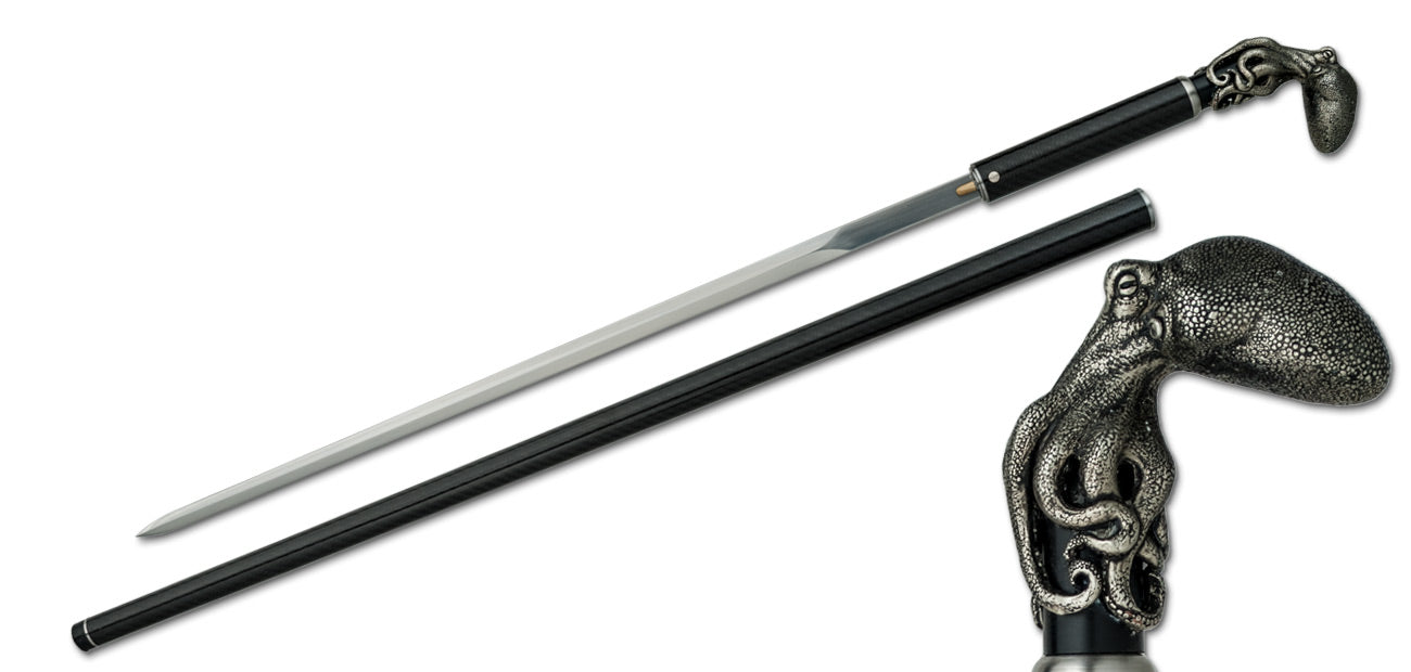 Dragon King Octopus Carbon Fiber Cane Sword