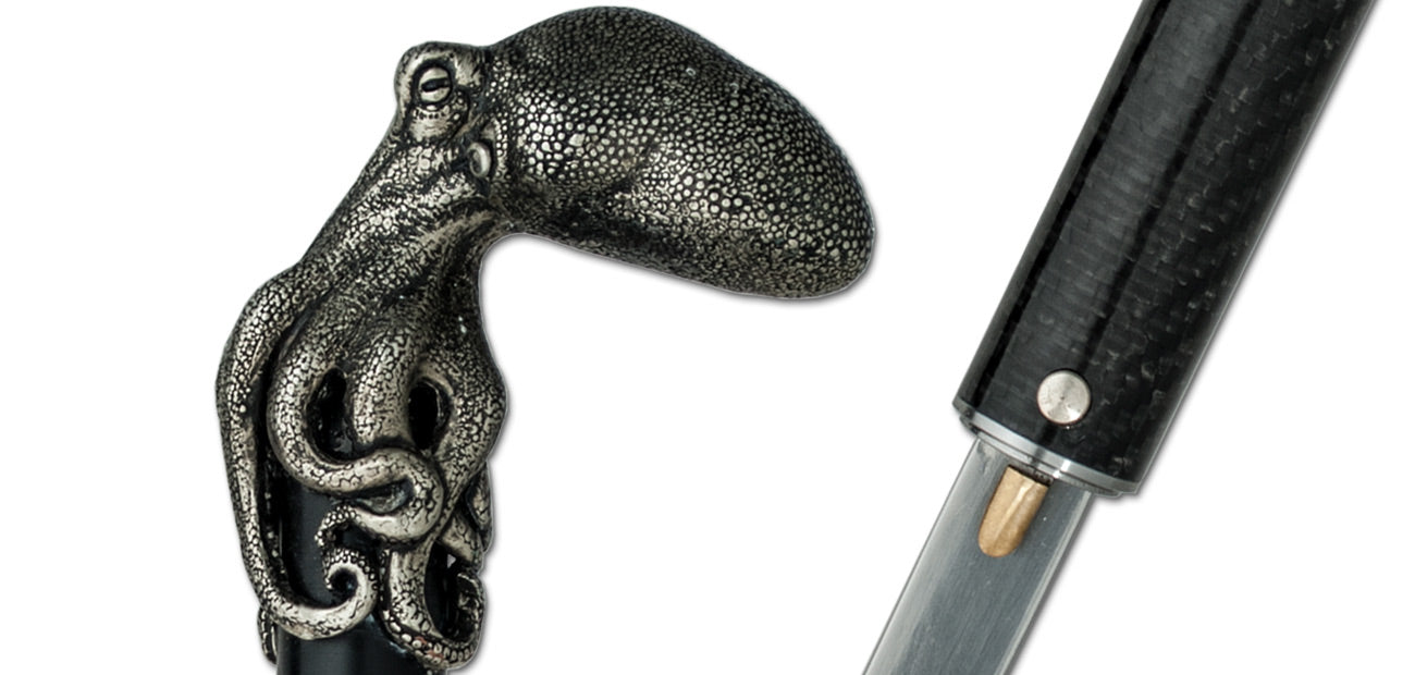 Dragon King Octopus Carbon Fiber Cane Sword
