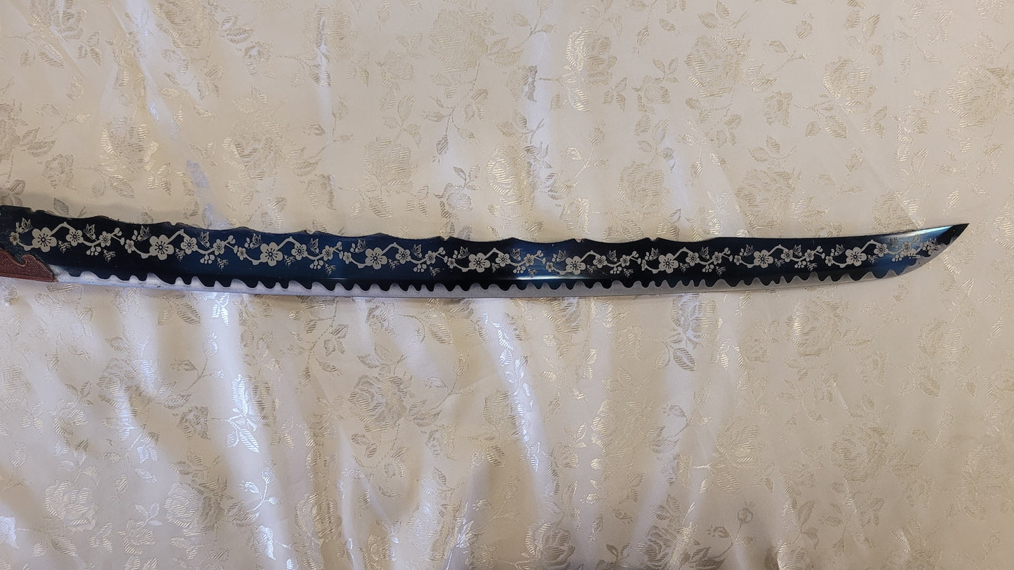 Dao, Colored Manganese Steel, Plum BlossomTheme