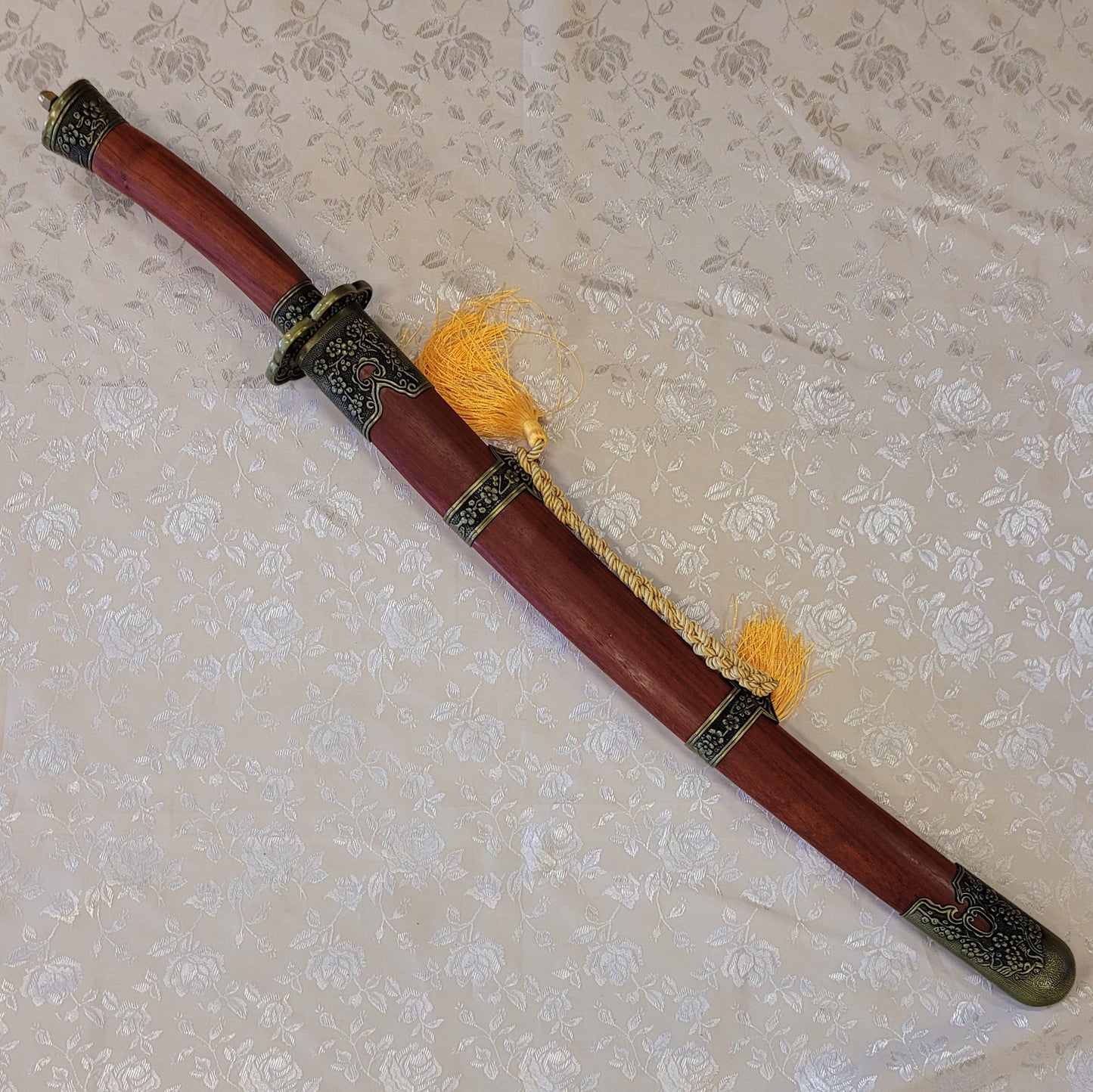 Dao, Blue Manganese Steel w/Cherry Blossom Engraving
