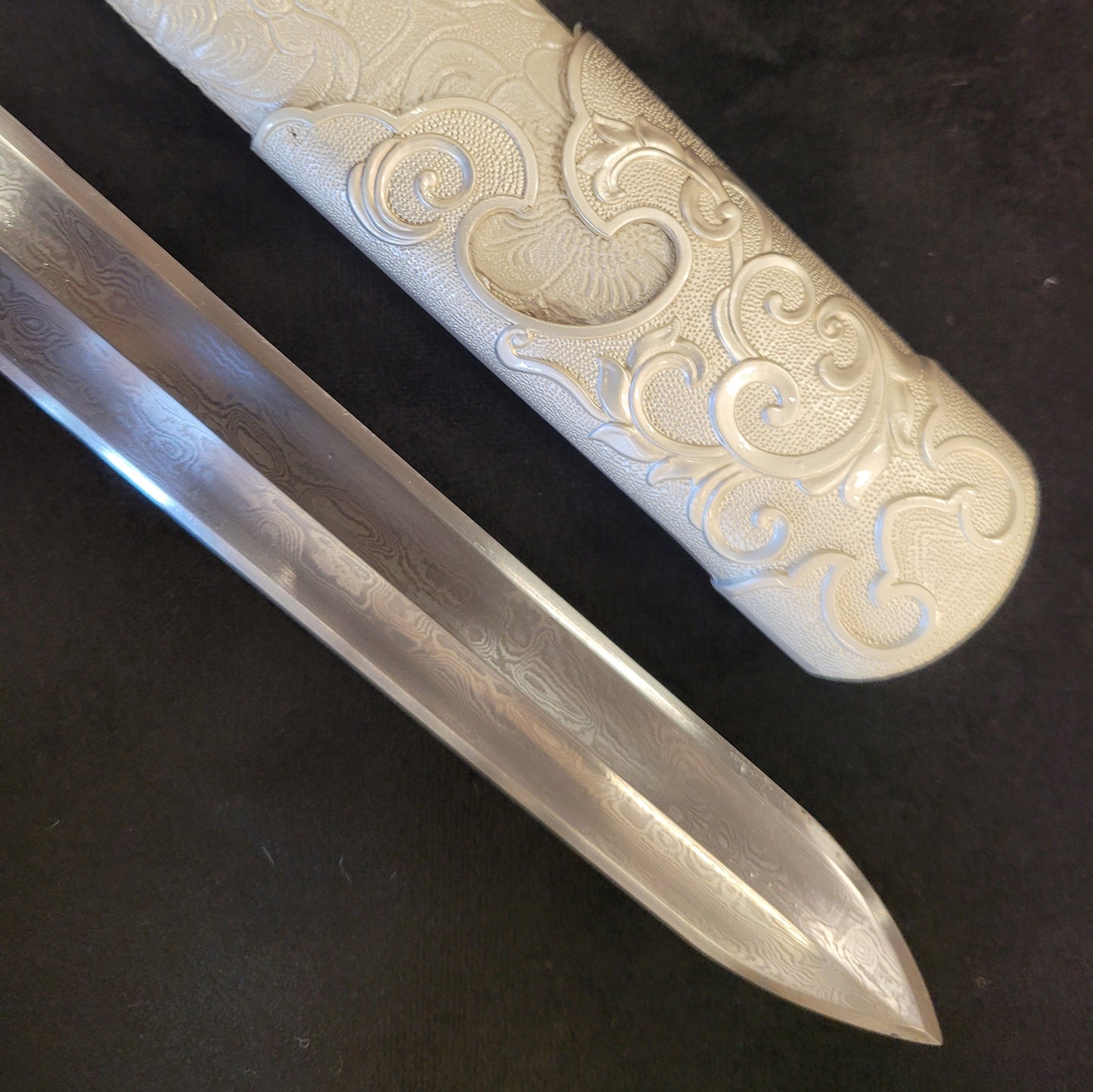 Tang Jian - White Court - Damascus Steel