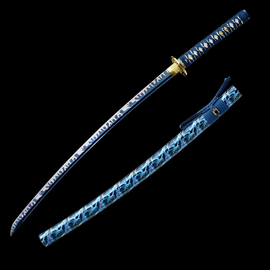 Katana, 1060 Steel, Blue Blade, LionTheme