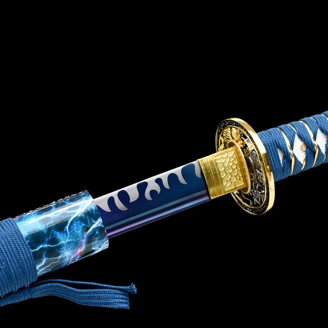 Katana, 1060 Steel, Blue Blade, LionTheme