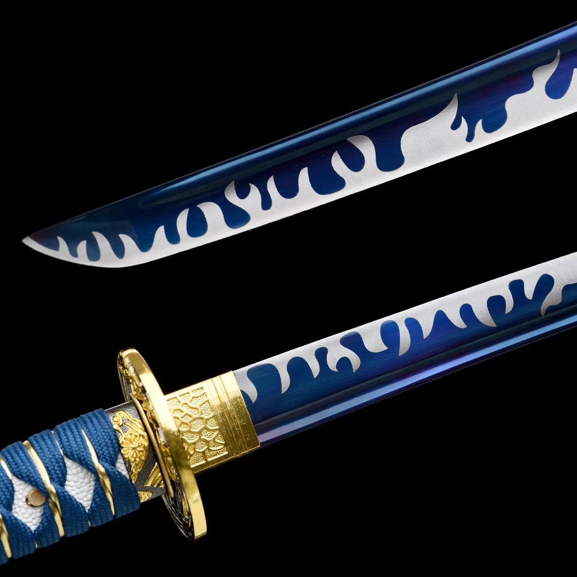 Katana, 1060 Steel, Blue Blade, LionTheme