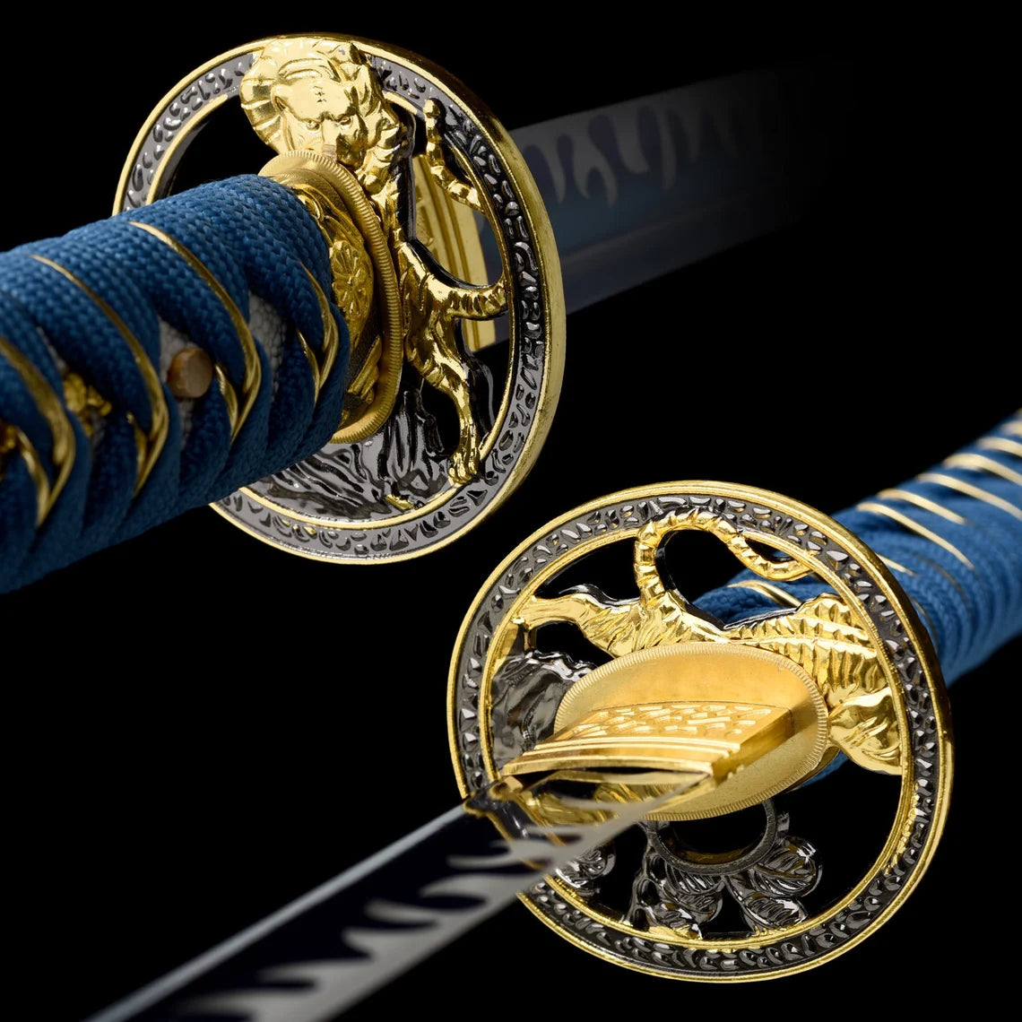 Katana, 1060 Steel, Blue Blade, LionTheme