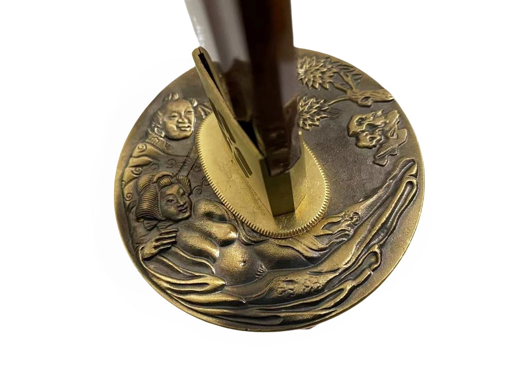 Katana, Red Spring Steel, Unokubi shape, Geisha (Oiran) theme