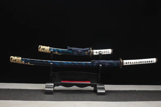 Ghost of Tsushima Sakai Clan Blades - Brass Fittings/T10 Clay Tempered Blade
