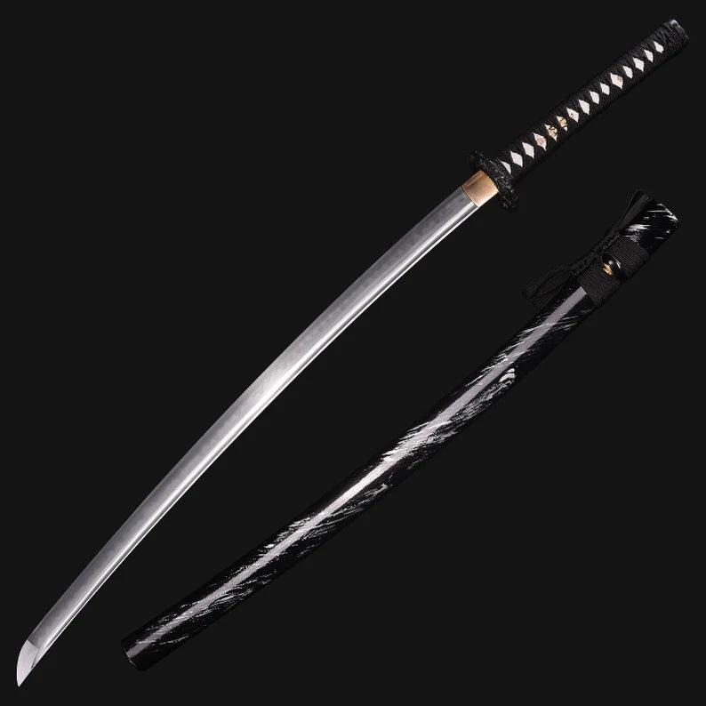Dragonspring Forge Katana Wakizashi 2-sword Daisho - Sea Dragon - T10 Clay-Tempered