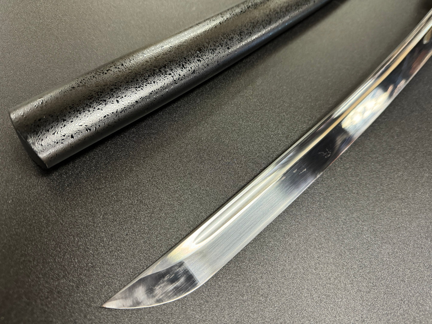 Moritaka Vortex - Black Gale Wakizashi - Spring Steel 9260