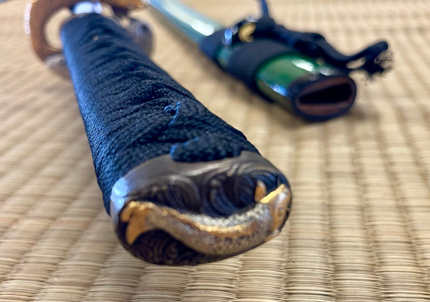 FLOOR MODEL Moritaka Dueling Carp Katana - T10 Clay-Tempered Tsunami Hamon