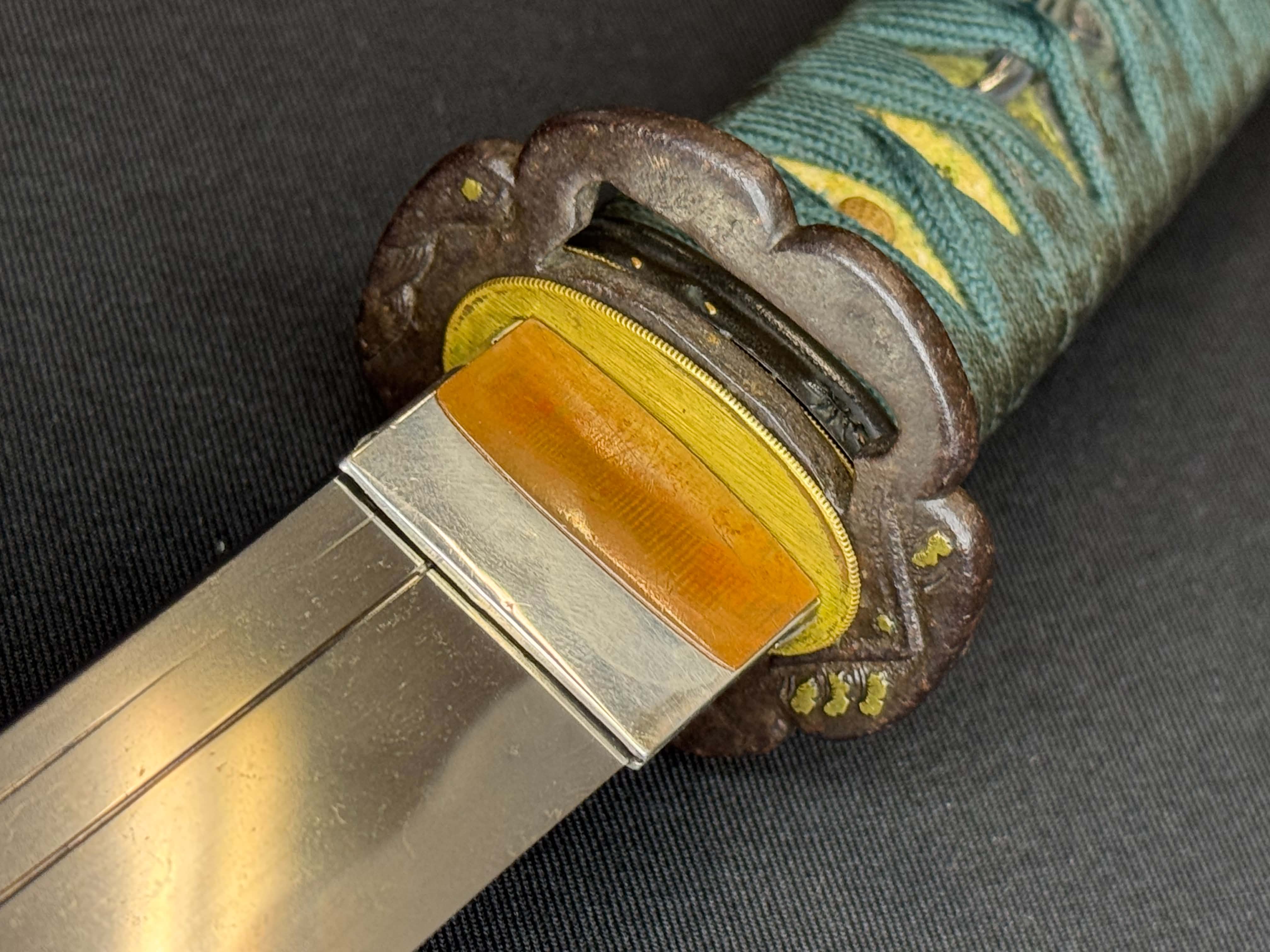 Antique Nihonto - Wakizashi with Koshirae, Signed Kanenori, NBTHK certified