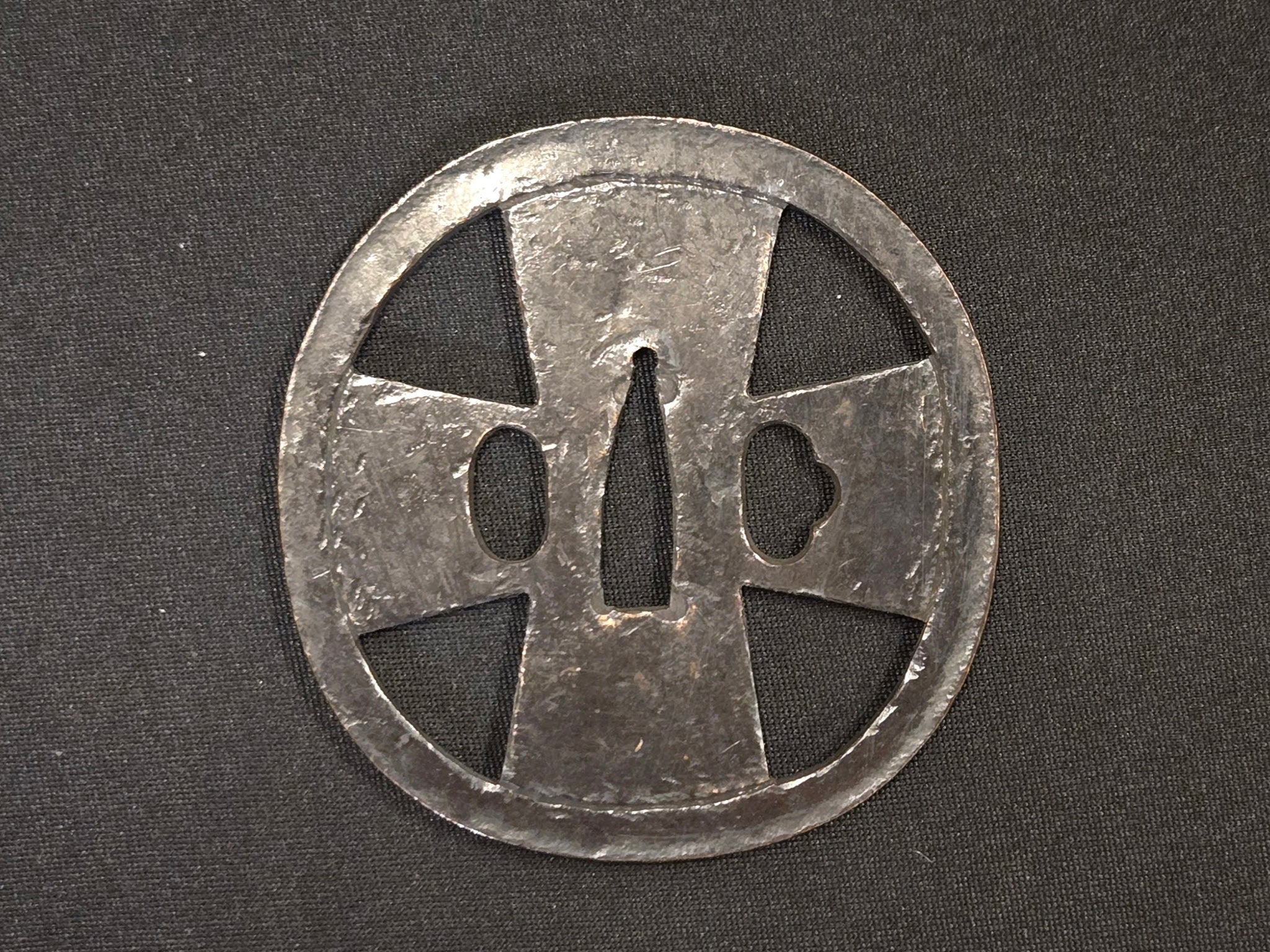 Antique Tsuba - Iron (possible Christian?)