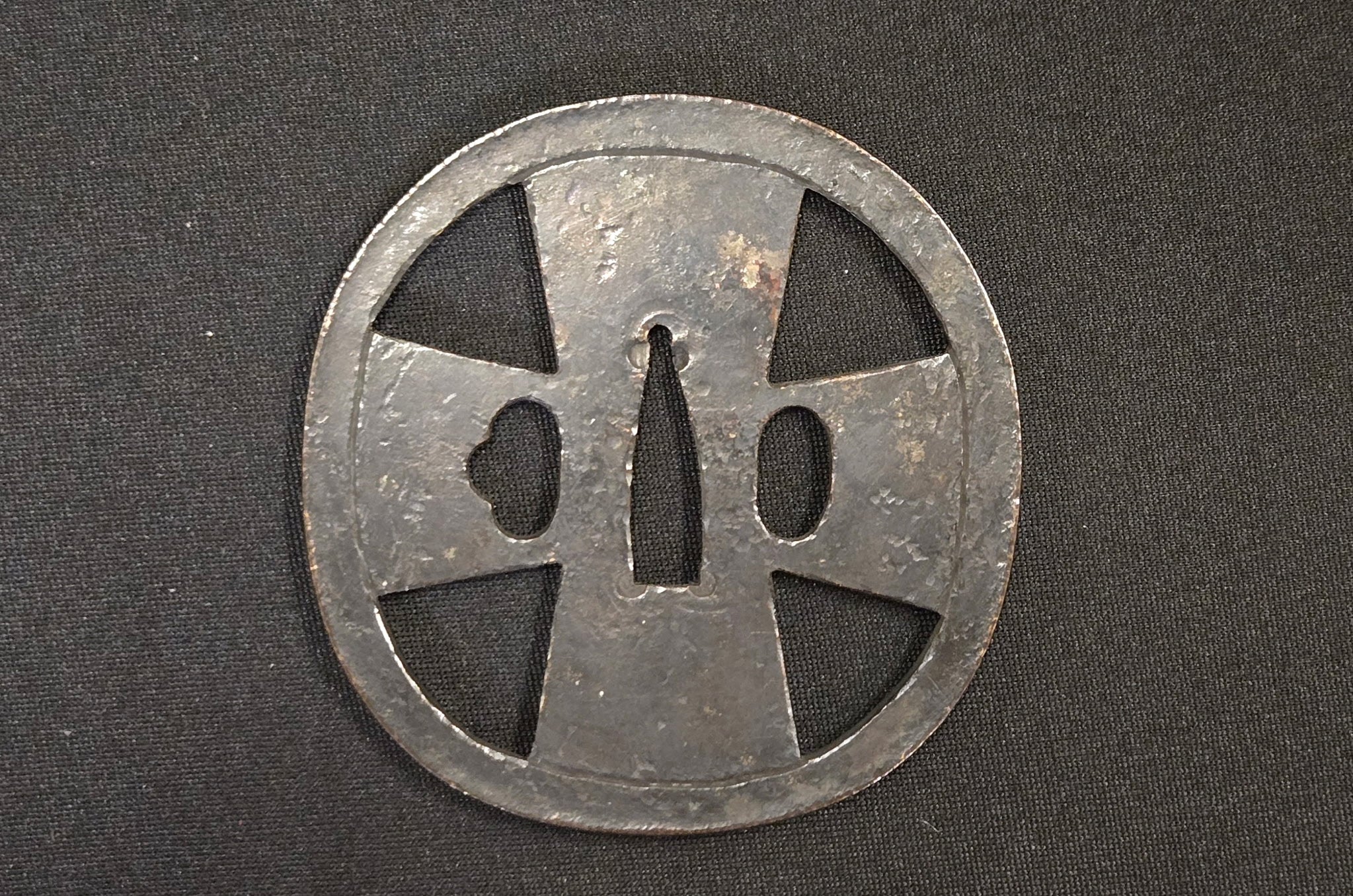 Antique Tsuba - Iron (possible Christian?)
