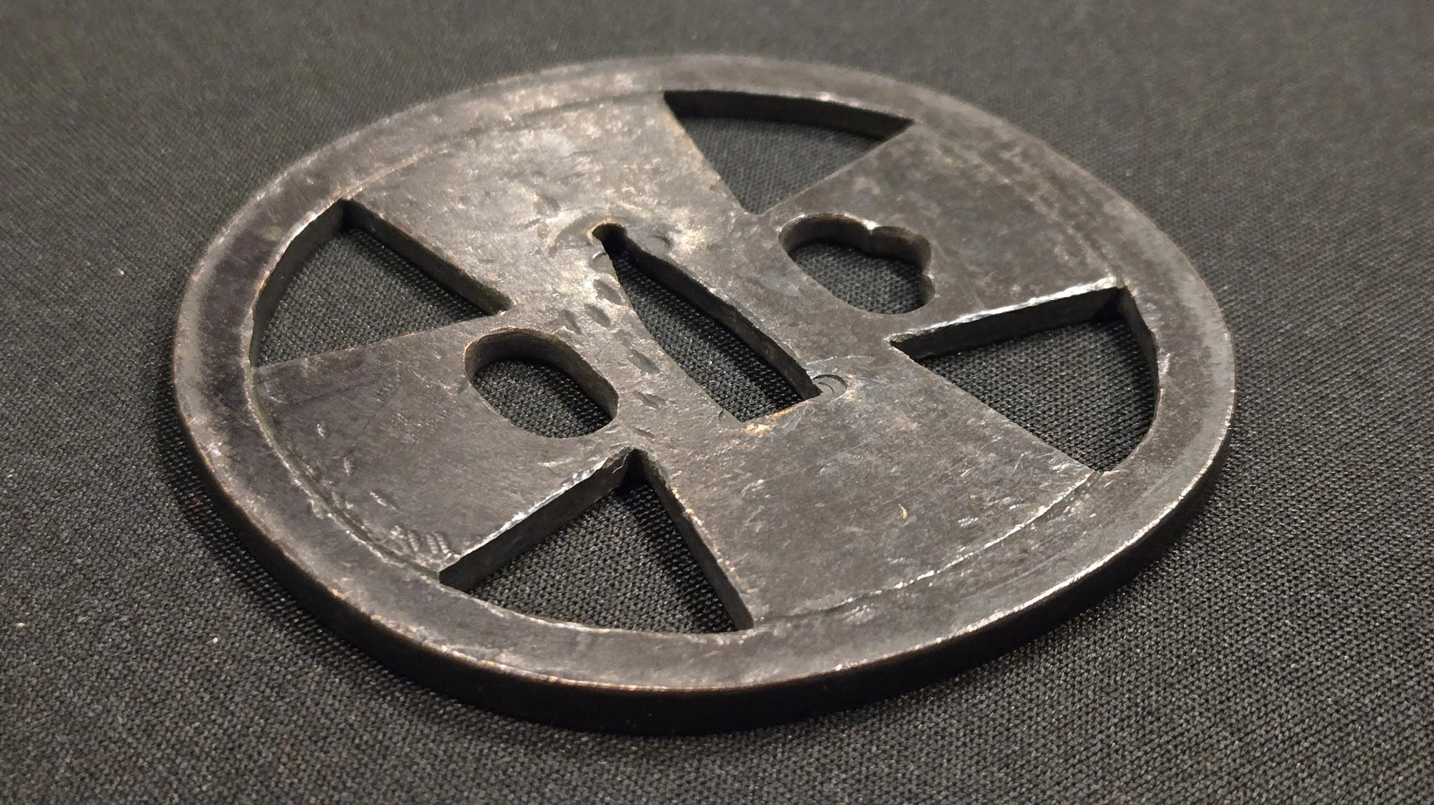 Antique Tsuba - Iron (possible Christian?)