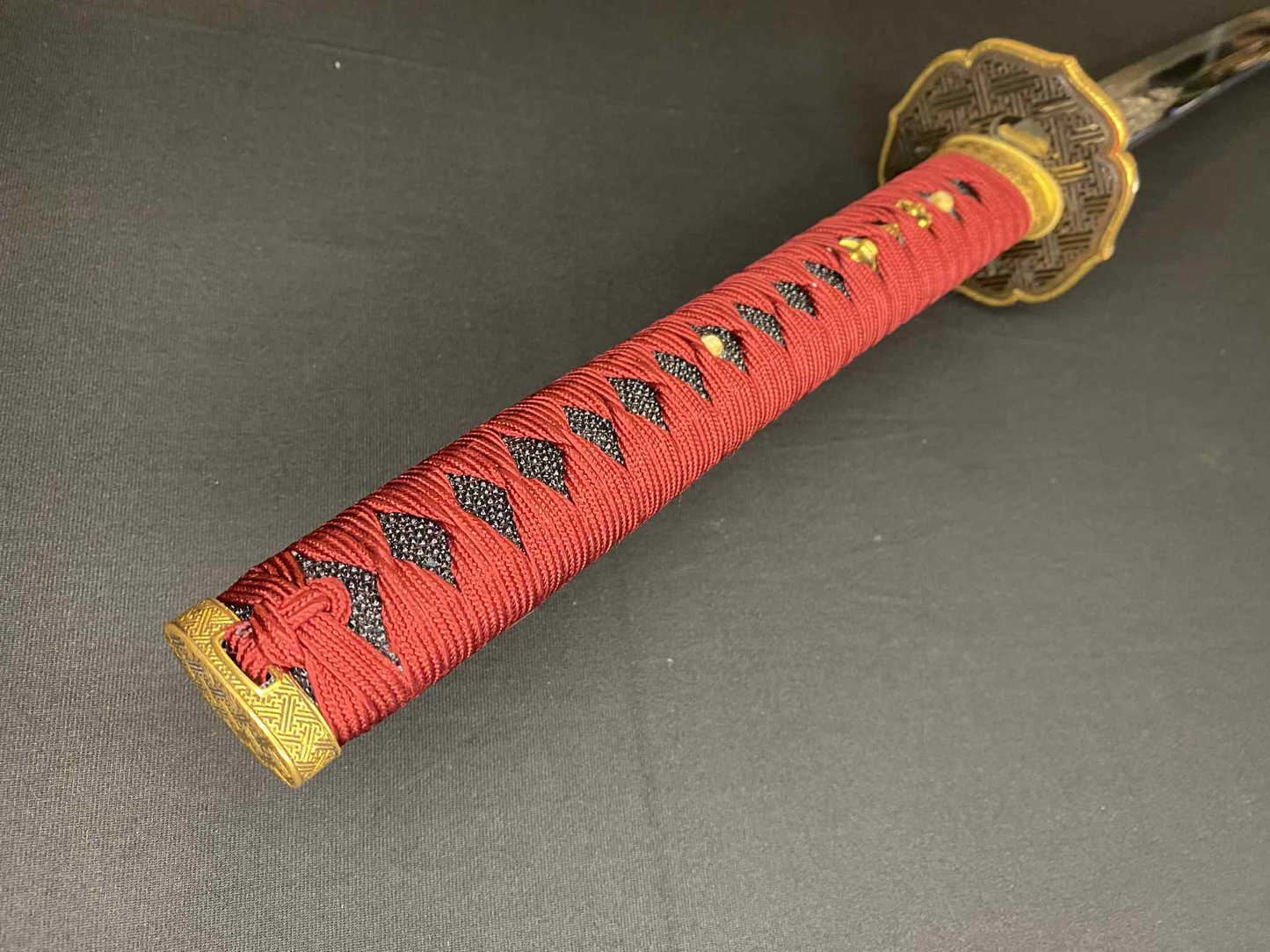 Phoenix Armory Katana - Crimson Manji Orishigane/Tamahagane Clay-Tempered Folded