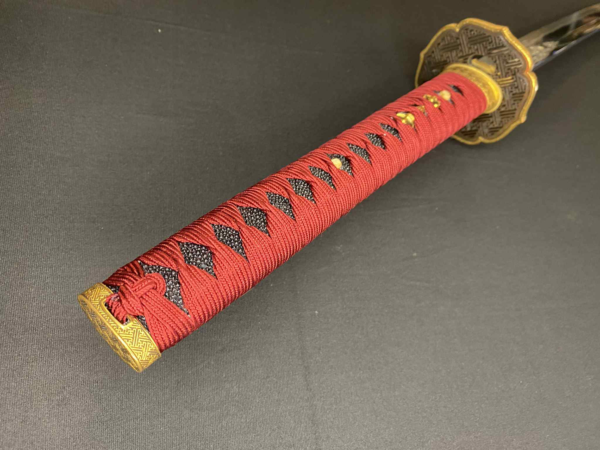 Phoenix Armory Katana - Crimson Manji Orishigane/Tamahagane Clay-Tempered