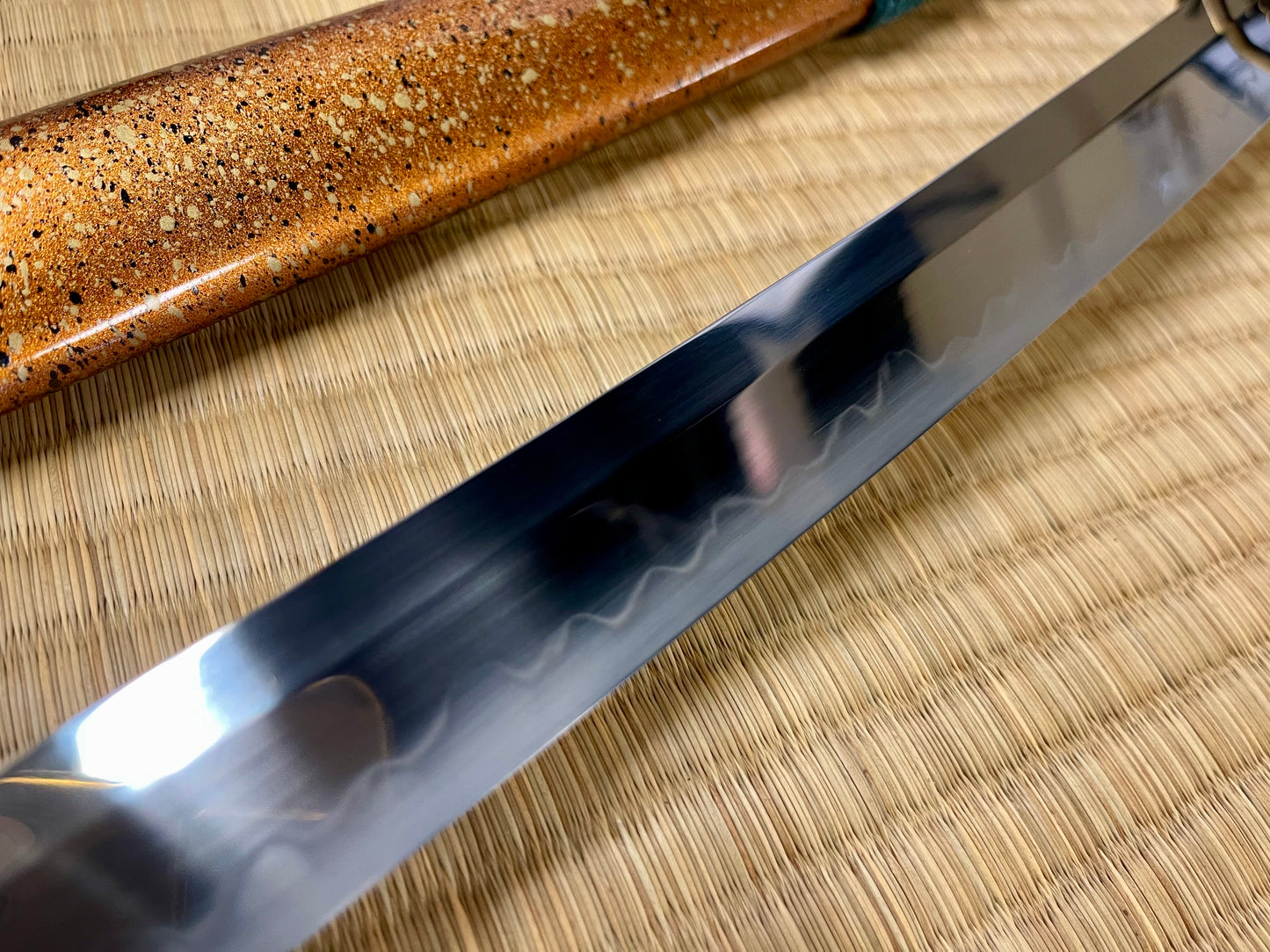 Moritaka Razor Katana - Sun Cherry   - T10 Clay-Tempered Hadori Polish