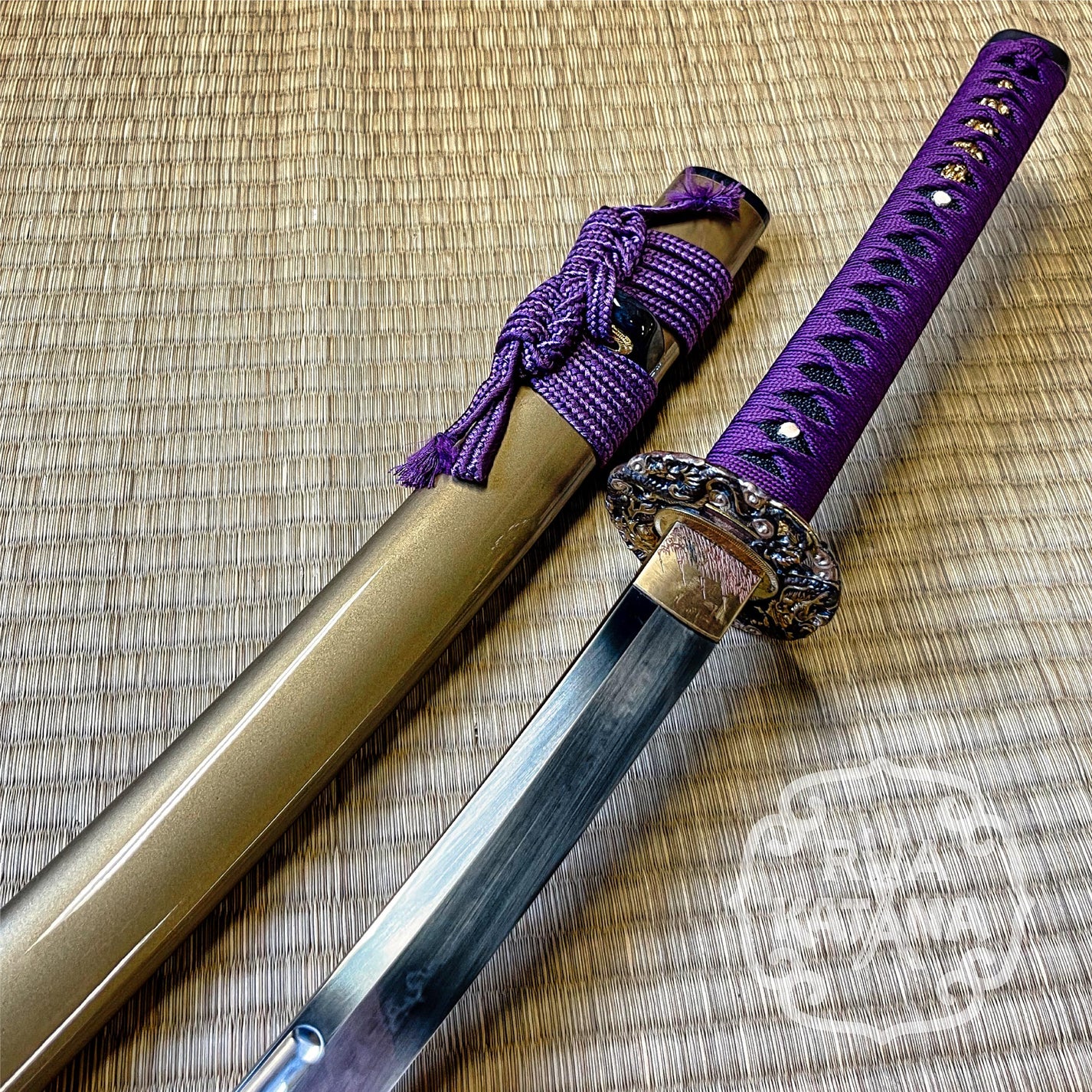 Legacy Blades Purple Dragon O-Katana - Choji Hamon, Koshi Sori 1095 ...