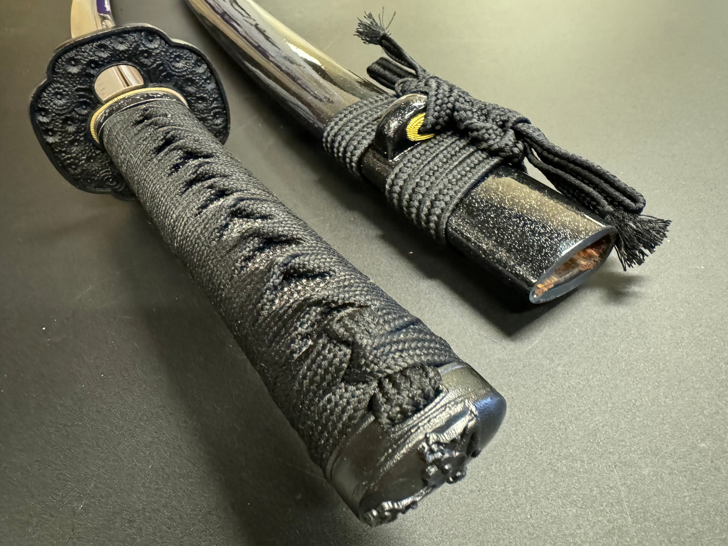 Wakizashi - Naginata Naoshi - T10 Clay Tempered Black