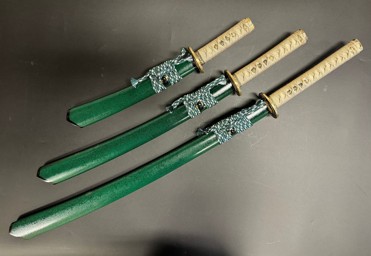 Phoenix Arms 3-Sword Set - Jade Bamboo Naginata Naoshi T10