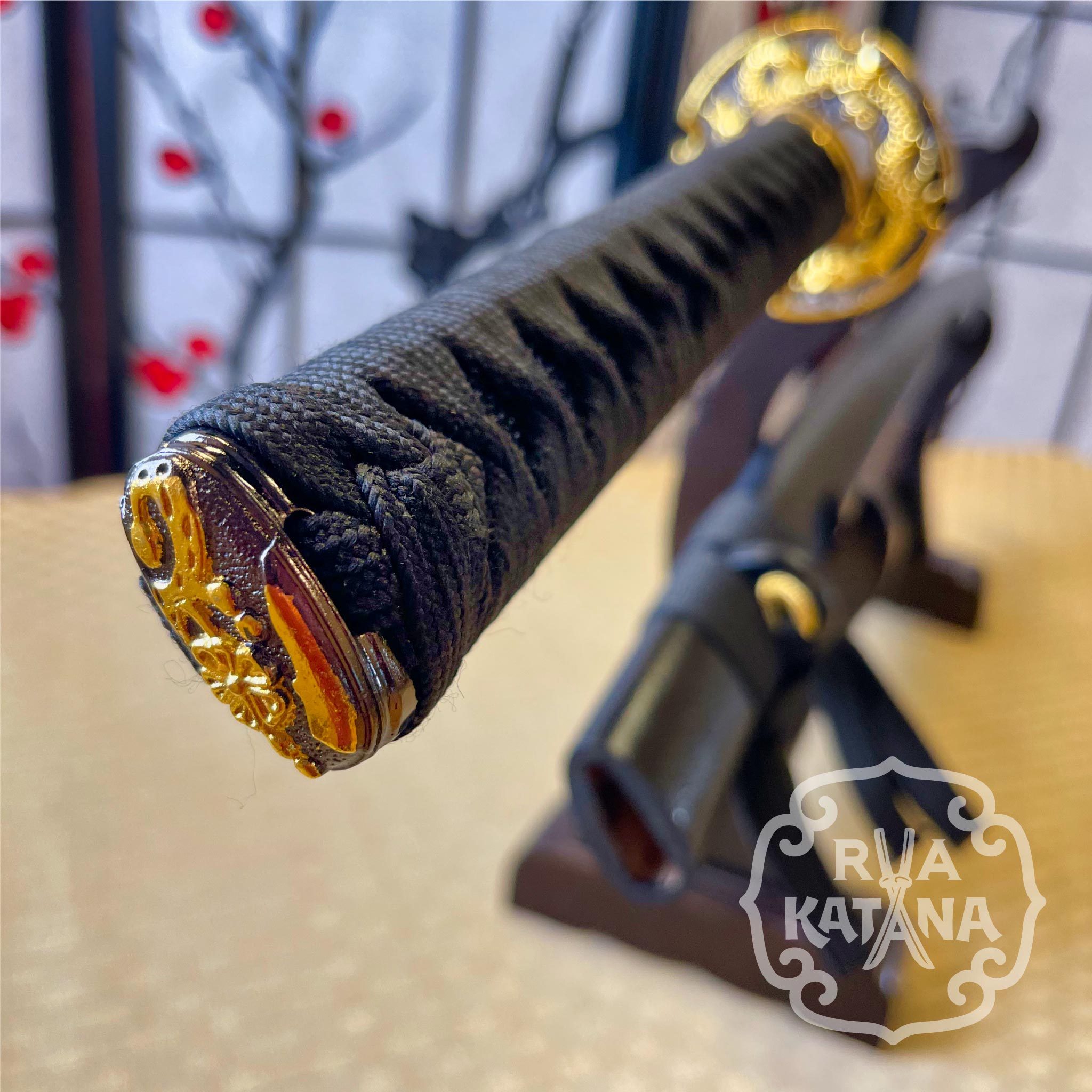 Dragonspring Katana - Black Samurai - 1060 Steel