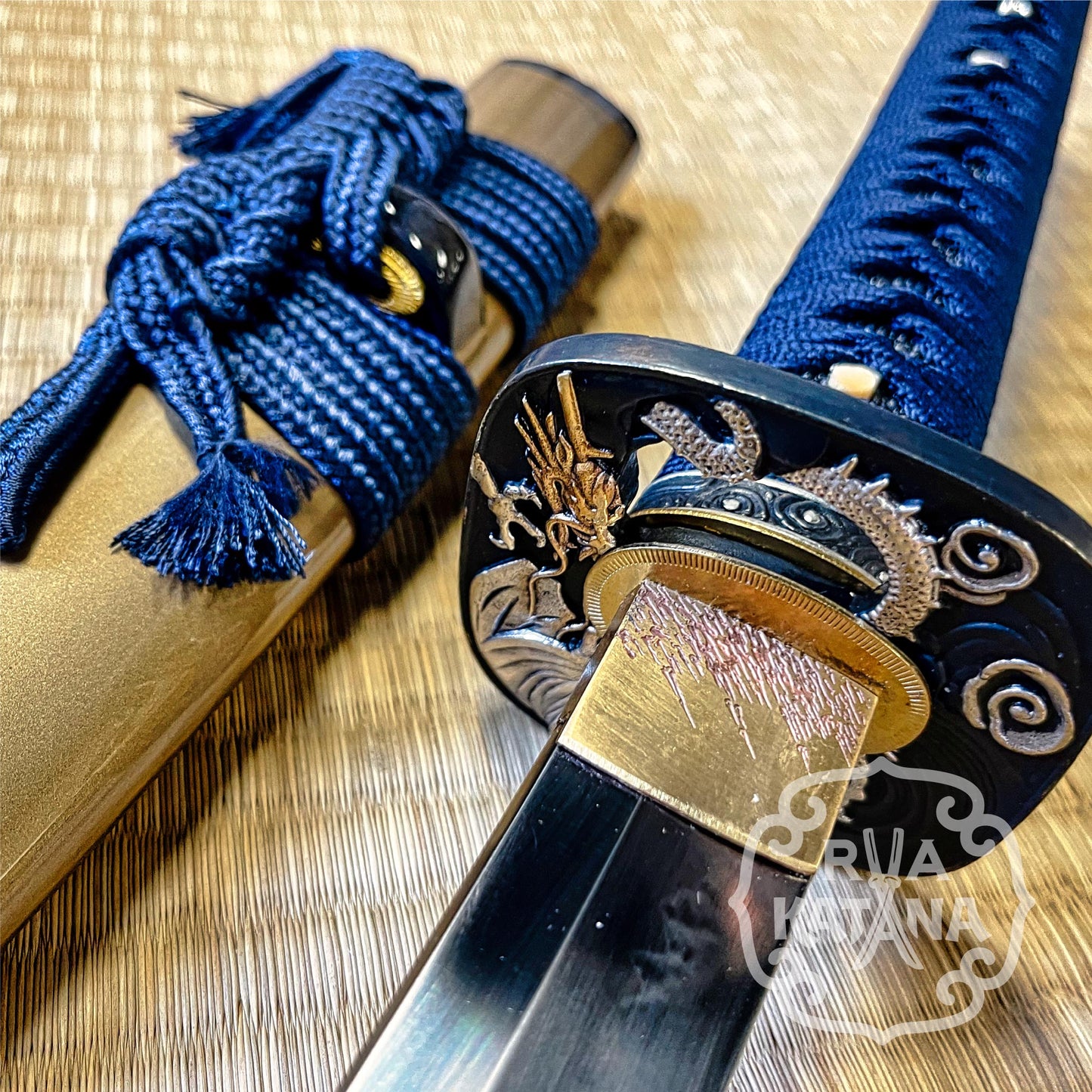 Legacy Blades Blue Scholar Dragon O-Katana - Choji Hamon, Koshi Sori 1095