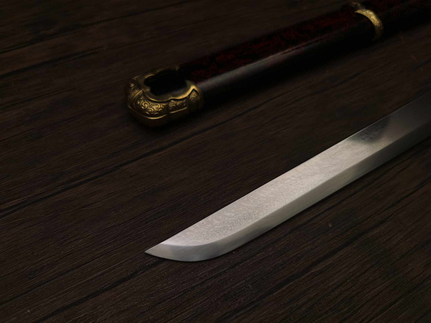 Cloudhammer Jian - Tang Dynasty Style - Functional Sanmai damascus