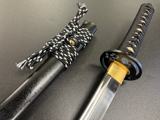 Moritaka Vortex - Black Gale Wakizashi - Spring Steel 9260